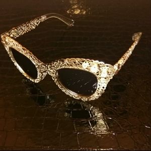 gold filigree glasses
